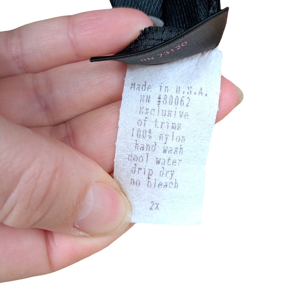 VTG 80s Frederick’s of Hollywood Dress Black Gold Asymmetric Whimsigoth Rare S/M - Picture 10 of 10